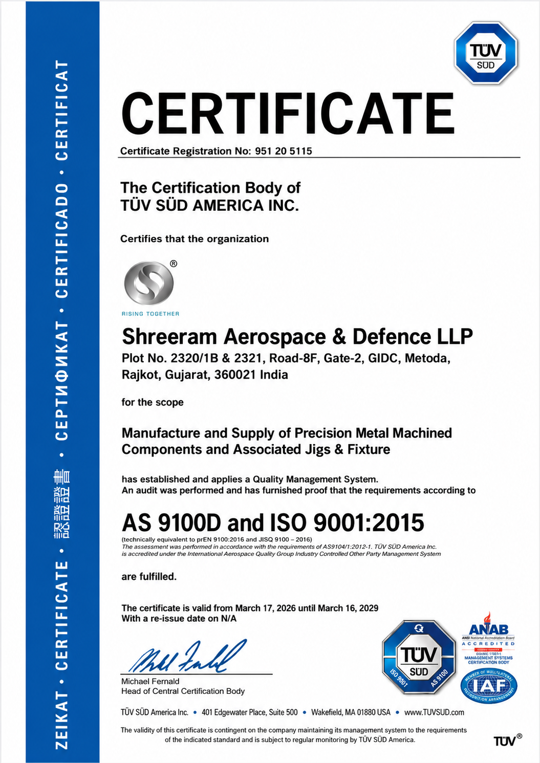 Certification