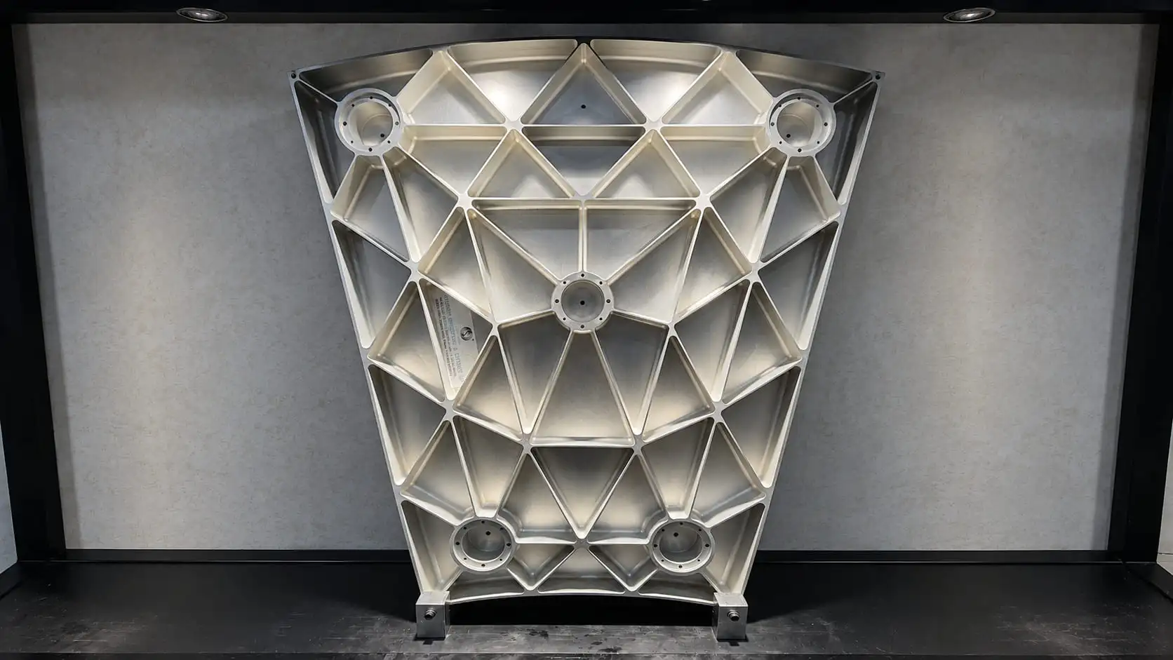 Isogrid reflector panel underside