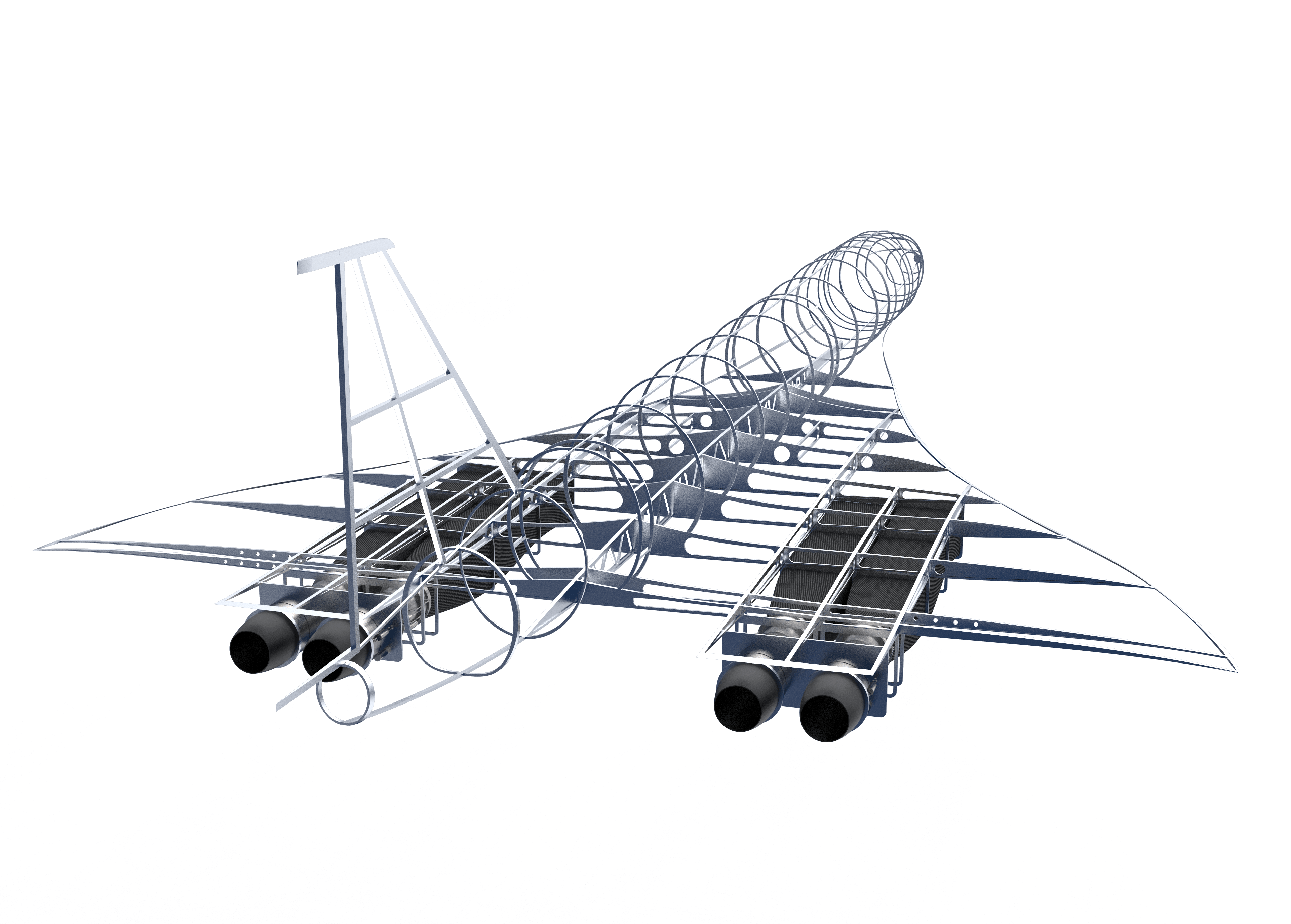 Aircraft structural wireframe